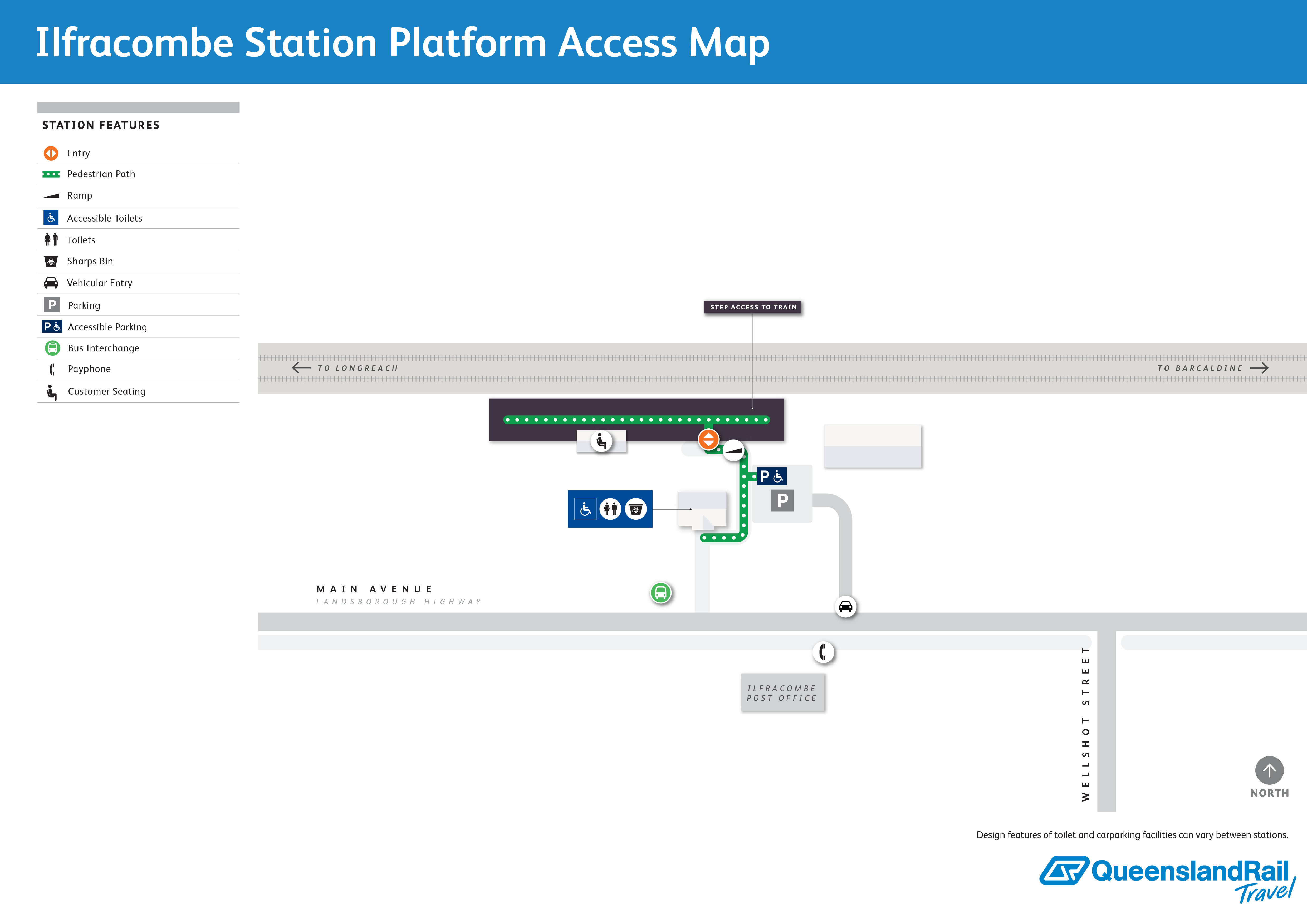 Ilfracombe Railway Station map 1